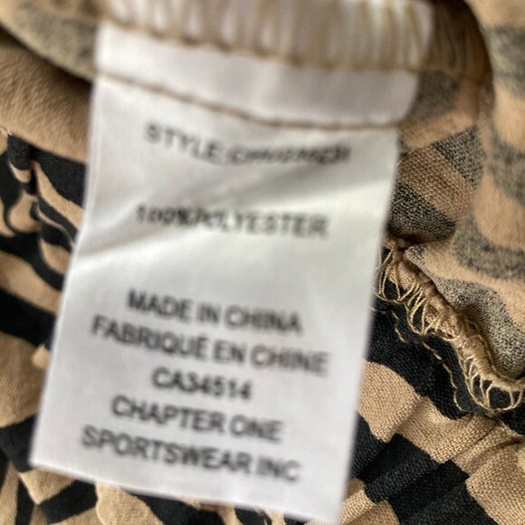 Rachel Zoe Tan Black Zebra Print Paper Bag Shorts with Tie Front Large - Picture 6 of 6